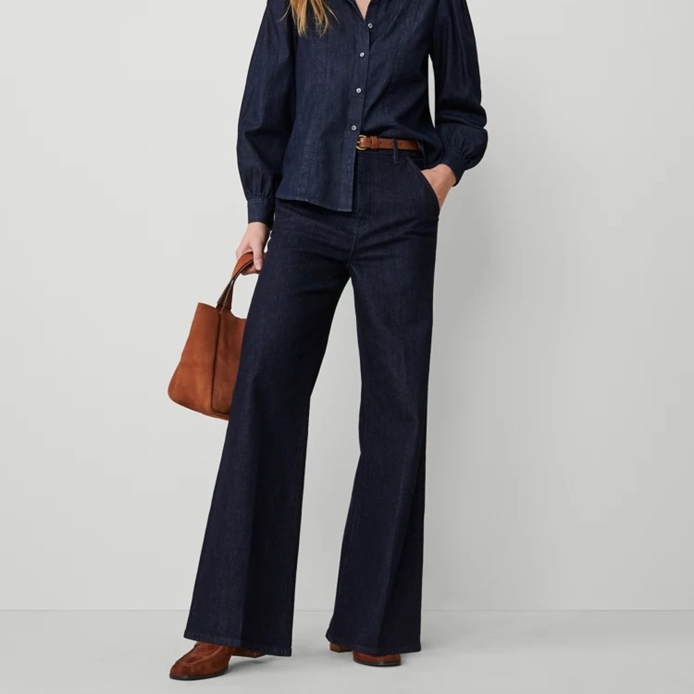 NWOT Ann Taylor Navy Flare Jeans